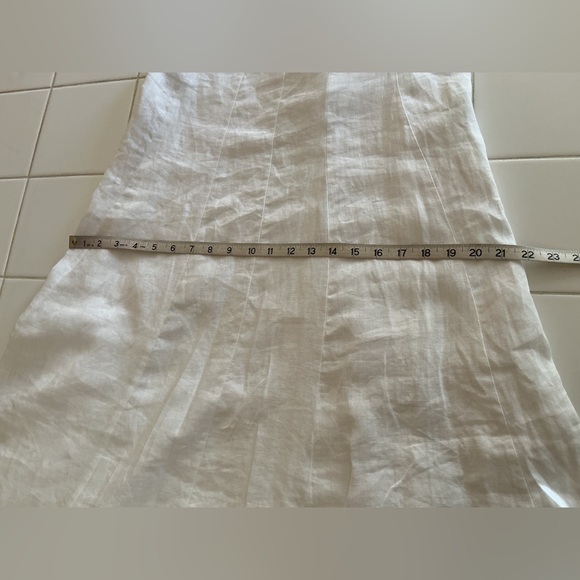 DISSH Milahn White Midi Linen Dress Size US 4 - Picture 10 of 14